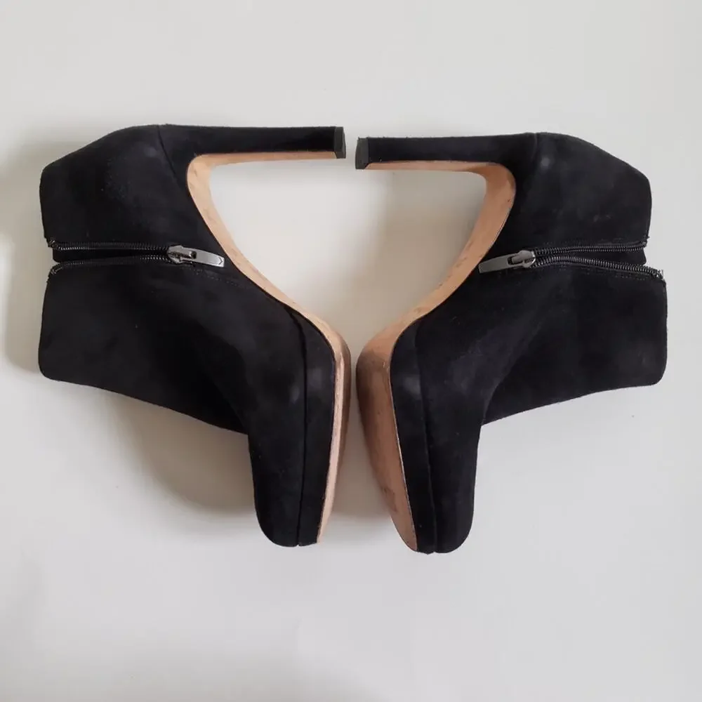 Via Spiga Black Suede Belinda Bootie